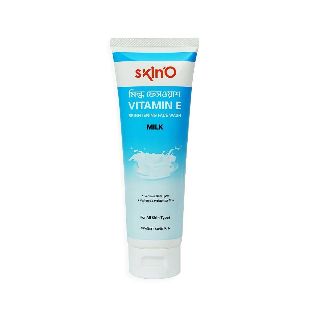 skin'O Vitamin E Brigthening Facewash (Milk)
Size: 110ml